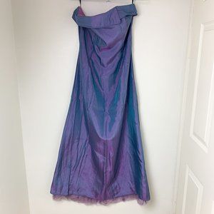 Vintage Jessica McClintock Gunne Sax purple metallic maxi dress